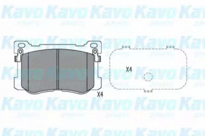 KAVO PARTS kbp3048 -  Комплект тормозных колодок, дисковый тормоз